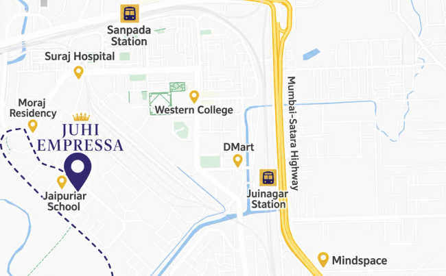 Juhi Empressa Sanpada - Location Map