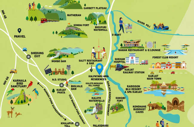 Kalpataru Aria Residences Karjat - Location Map
