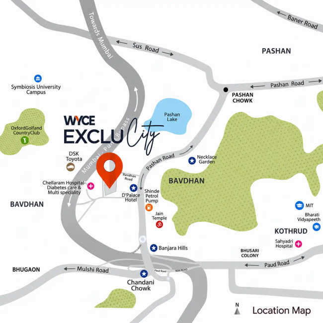 Saniket WYCE Exclucity Bavdhan - Location Map
