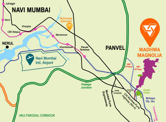 Wadhwa Magnolia Panvel - Location Map