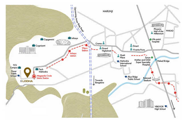 Lodha Sylvan Hinjewadi - Location Map
