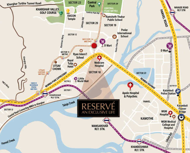 Platinum The Reserve Kharghar - Location Map