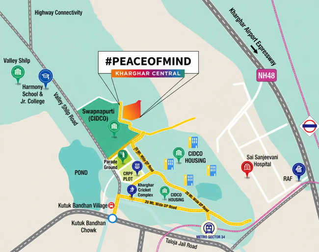 Satyam Codename Secret Kharghar - Location Map
