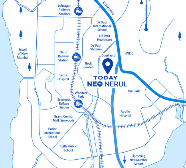 Today Neo Nerul - Location Map