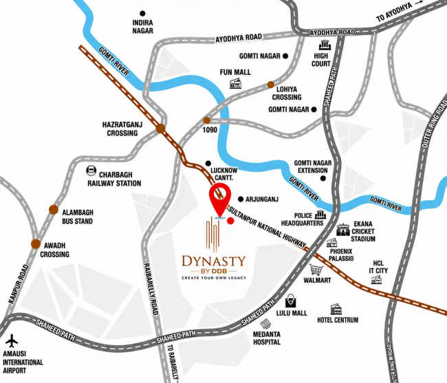 Oro Dynasty Arjunganj - Location Map