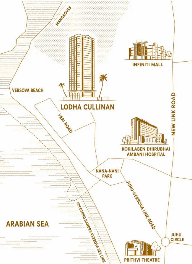 Lodha Cullinan Versova - Location Map