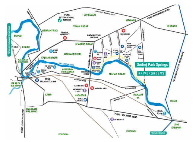 Godrej Park Springs Manjri - Location Map