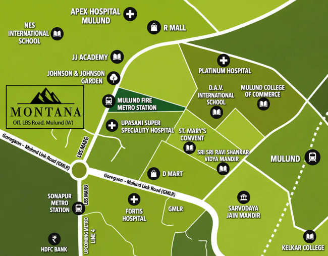 Sheth Montana Mulund - Location Map