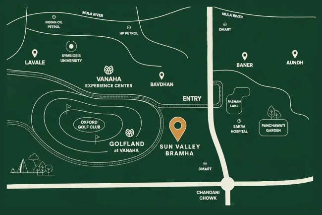 Bramhacorp Sun Valley Bavdhan - Location Map