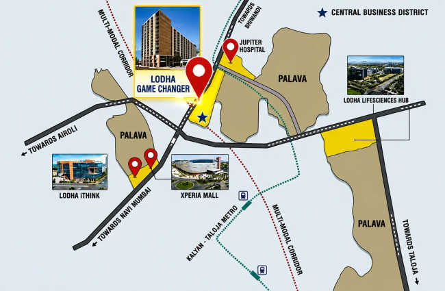 Lodha Game Changer Dombivali - Location Map