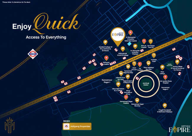 Adityaraj Empire Vikhroli - Location Map