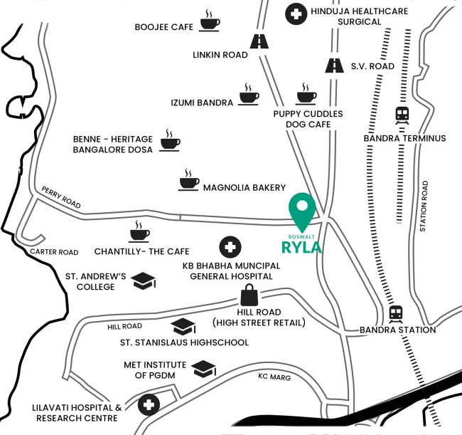 Roswalt Ryla Bandra - Location Map