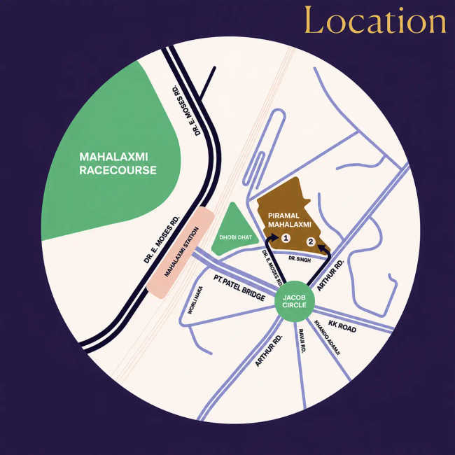 Piramal Mahalaxmi Mahalaxmi - Location Map