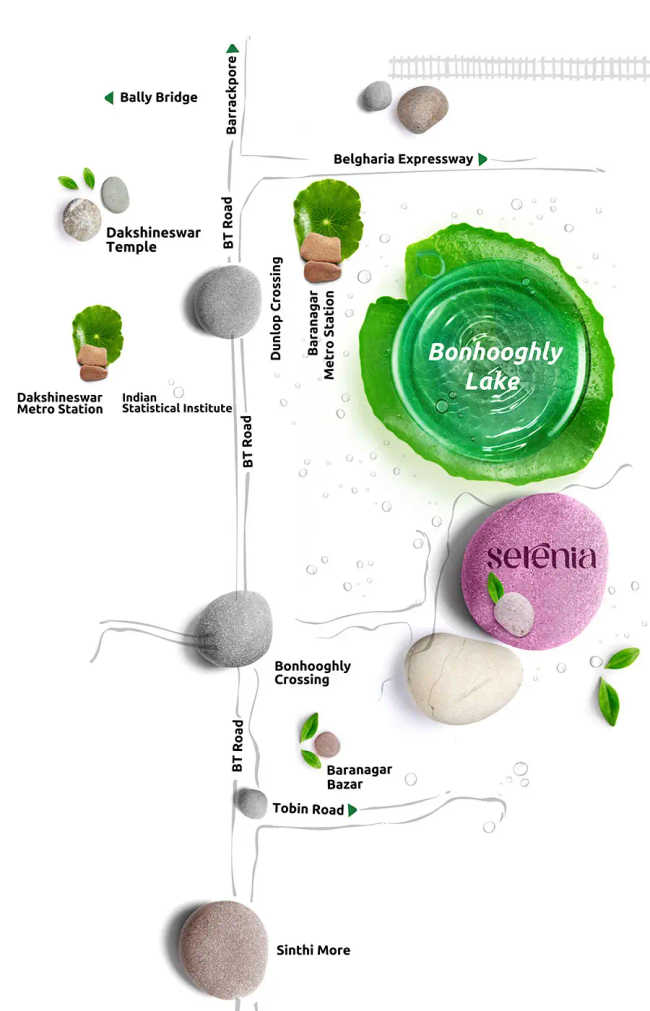 Merlin Serenia Baranagar - Location Map