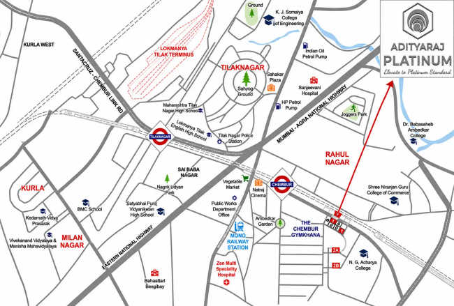 Adityaraj Platinum Chembur - Location Map