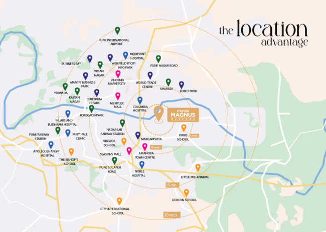 Mantra Magnus Mundhwa - Location Map