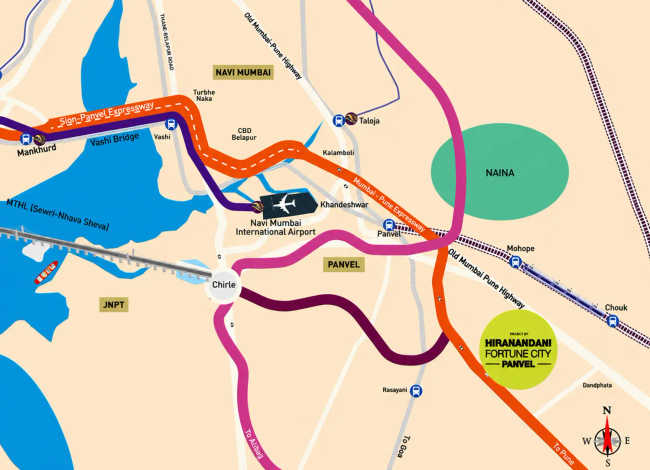 Hiranandani Fortune City Panvel - Location Map