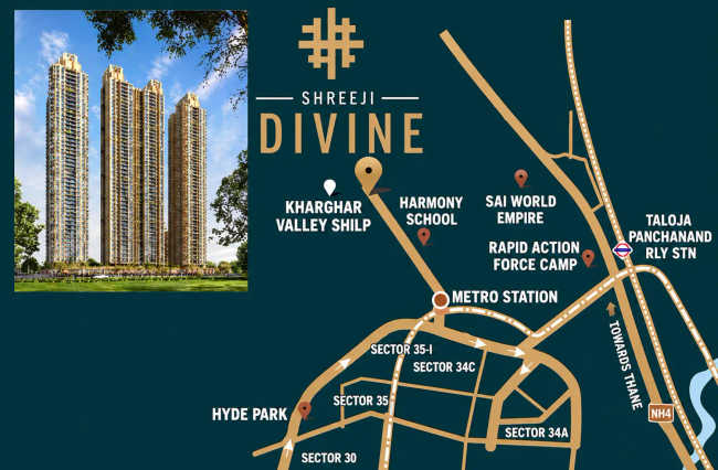 Shreeji Divine Kharghar - Location Map
