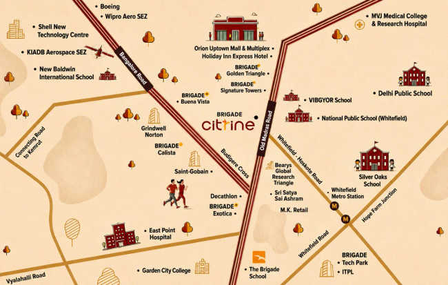 Brigade Citrine Nimbekayipura - Location Map