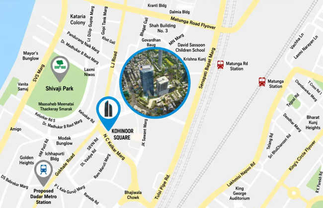 Kohinoor Square Altissimo Dadar - Location Map