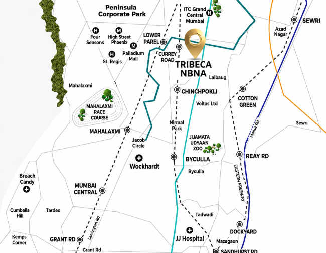 Tribeca NBNA Parel - Location Map