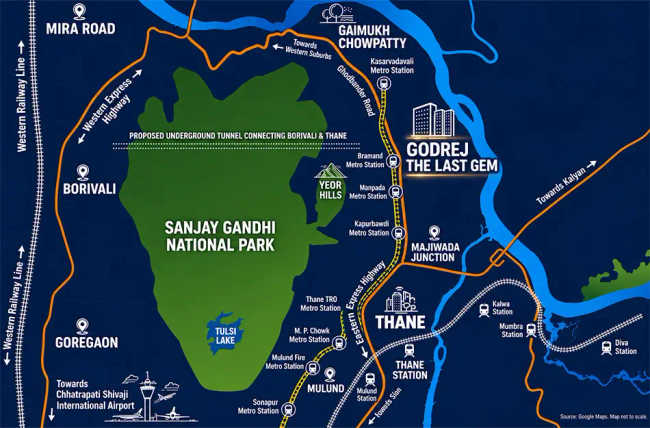 Godrej The Last Gem Ghodbunder Road - Location Map