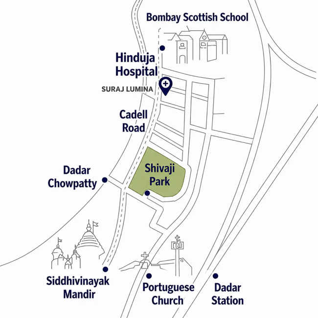 Suraj Lumina Dadar - Location Map