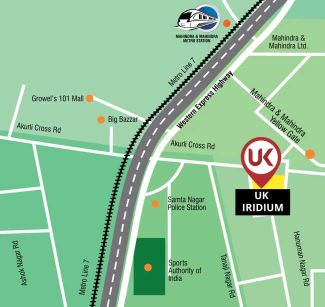 UK Iridium Kandivali - Location Map