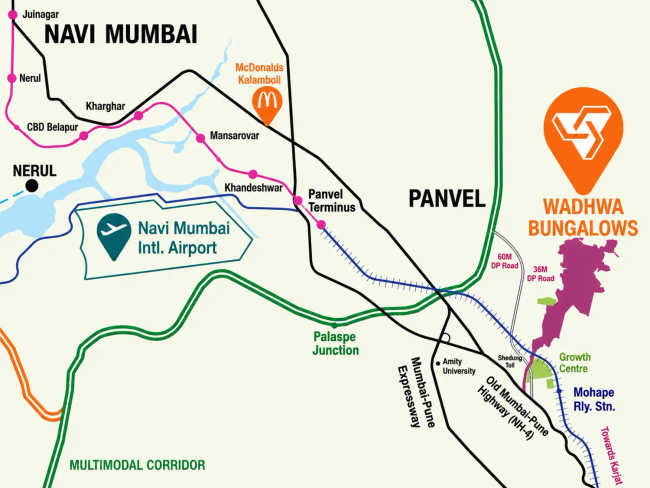 Wadhwa Bungalows Panvel - Location Map