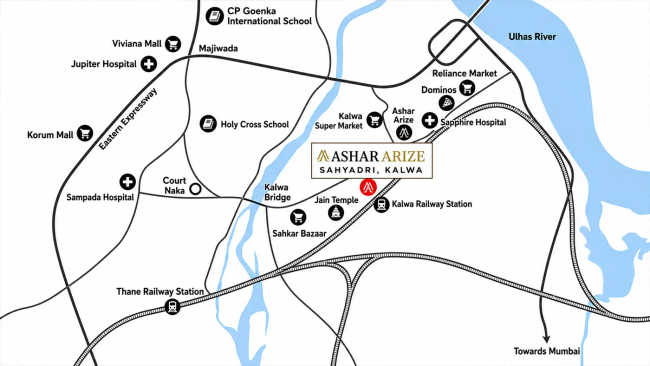 Ashar Arize Kalwa - Location Map