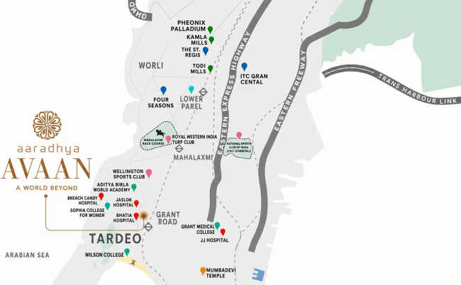 MICL Aaradhya Avaan Tardeo - Location Map