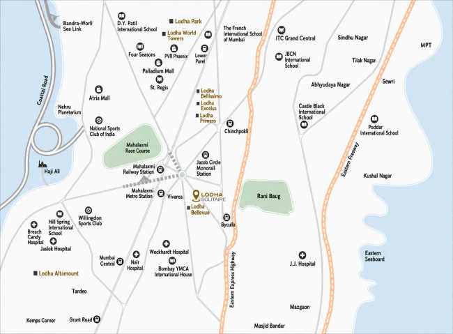 Lodha Solitaire Mahalaxmi - Location Map
