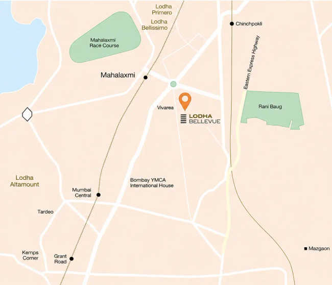 Lodha Bellevue Mahalaxmi - Location Map