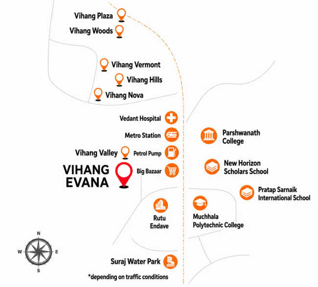 Vihang Evana Ghodbunder Road - Location Map