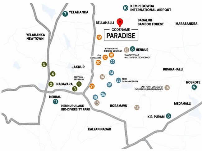 Assetz Paradise Chikkagubbi - Location Map