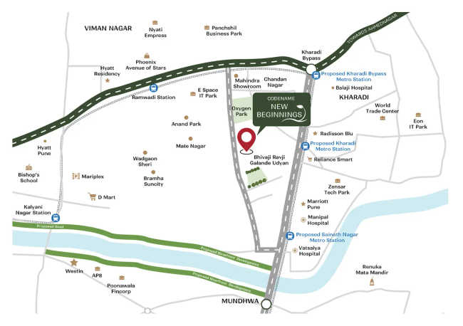 Venkatesh The Beginnings Kharadi - Location Map