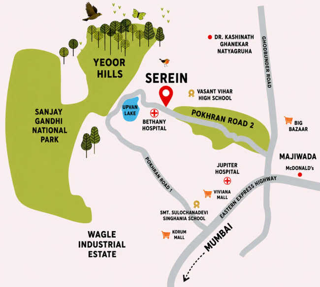 Tata Serein Pokhran Road 2 - Location Map
