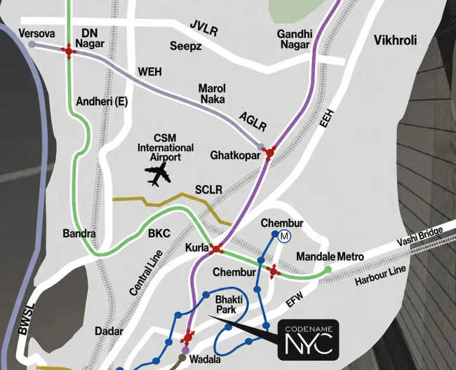 Ajmera Codename NYC Wadala - Location Map