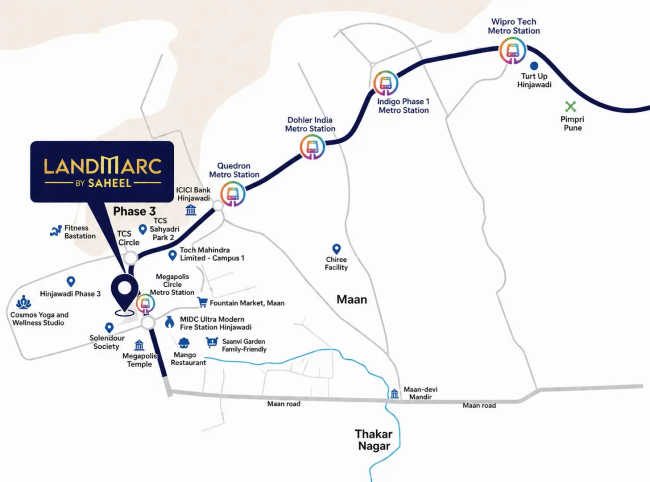 Saheel Landmarc Hinjewadi - Location Map