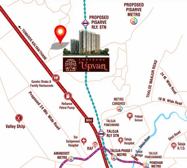 Today Upvan Kharghar - Location Map