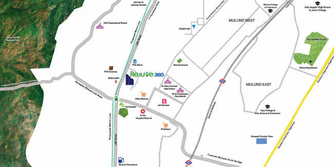 L&T Rejuve 360 Mulund - Location Map