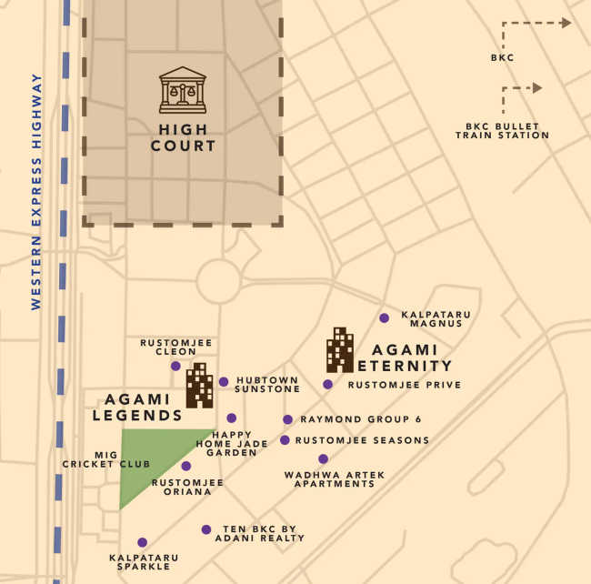 Agami Legends Bandra - Location Map