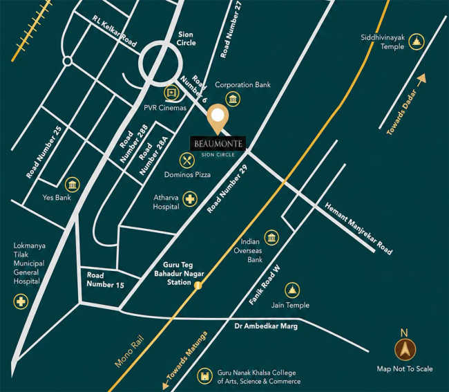 Sheth Beaumonte Sion - Location Map