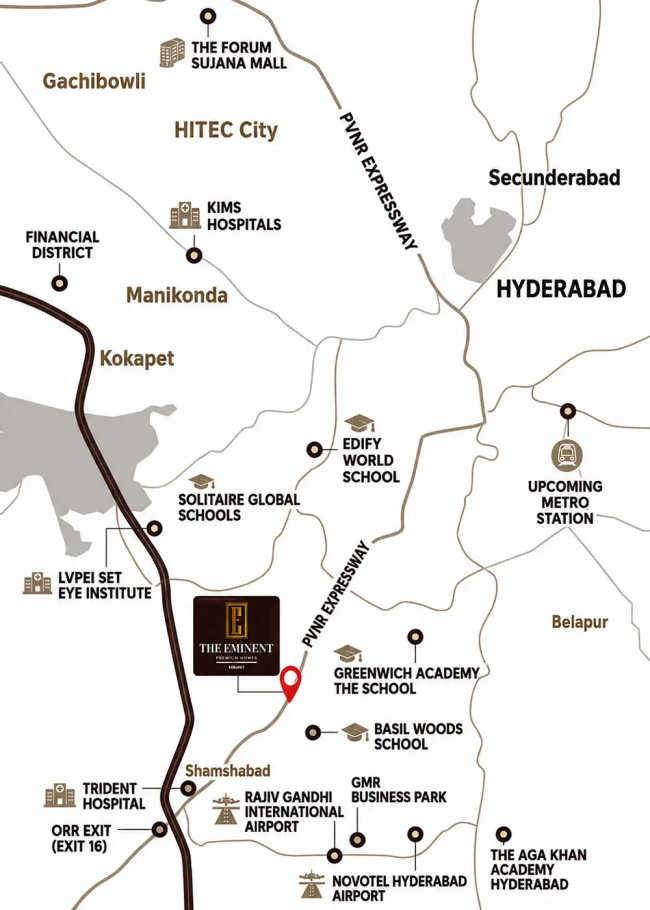 Ramky The Eminent Rajendra Nagar - Location Map