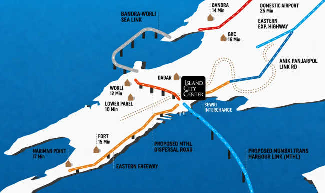 Bombay Realty Island City Center Dadar - Location Map