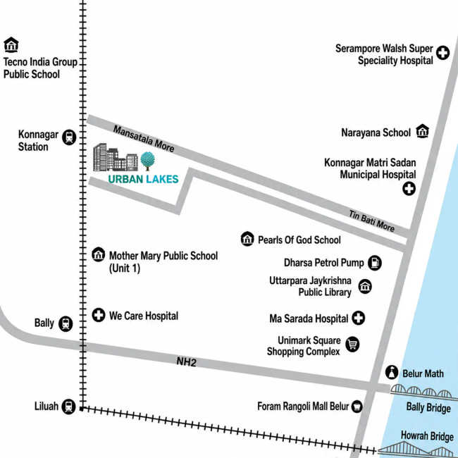 Sugam Urban Lakes Konnagar - Location Map