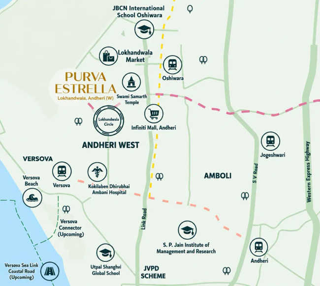 Purva Estrella Andheri - Location Map