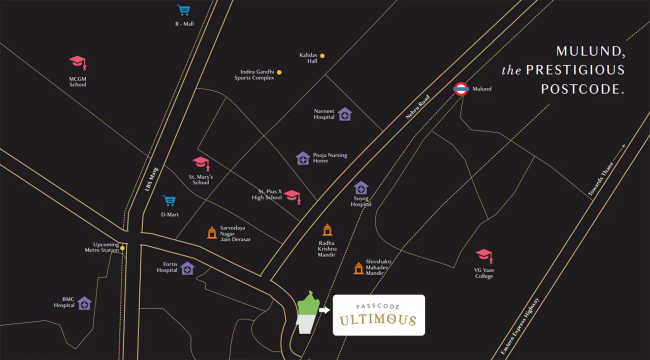 Wadhwa Codename Ultimous Mulund - Location Map