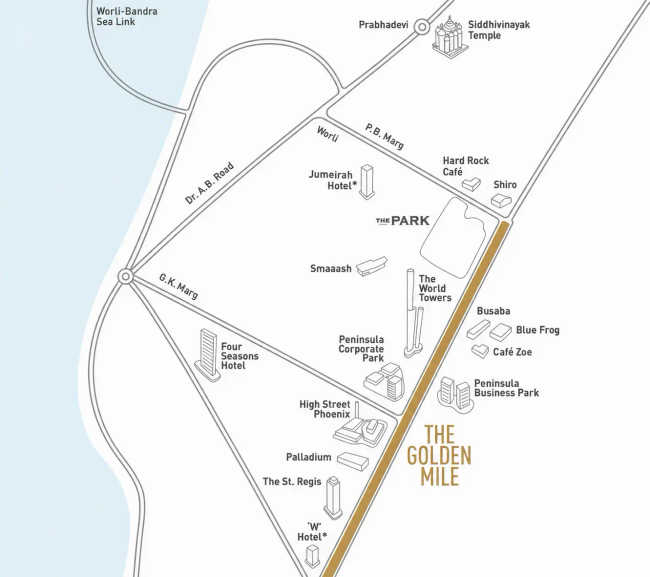 Lodha Kiara Worli - Location Map