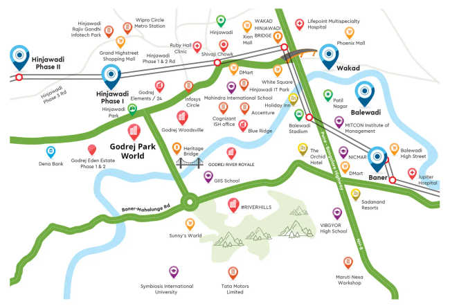 Godrej Park World Hinjewadi - Location Map